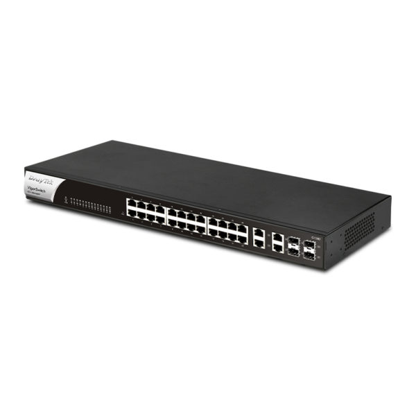 VigorSwitch G1282 (24x Gigabit + 4x SFP/Ethernet) - Web Smart