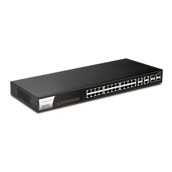 VigorSwitch G1282 (24x Gigabit + 4x SFP/Ethernet) - Web Smart - Image 2